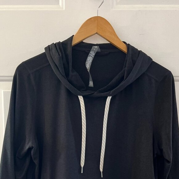 Vuori Woman's Black Heather DreamKnit Halo Essential Hoodie Sz Lr - Picture 4 of 12